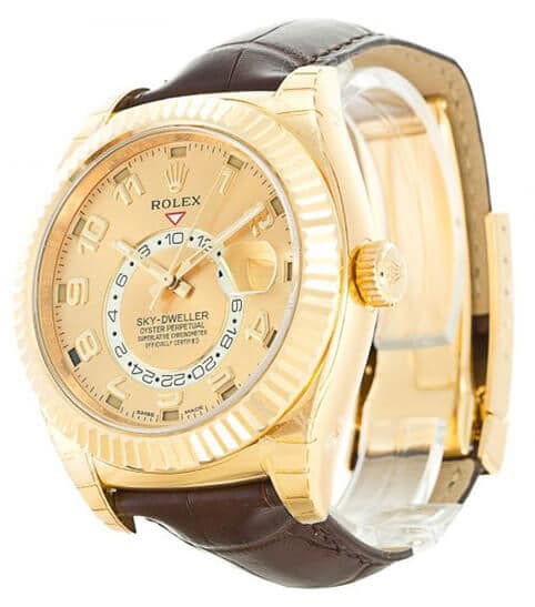 Luxury Replica Rolex Sky-Dweller 326138 42mm Gold Dial